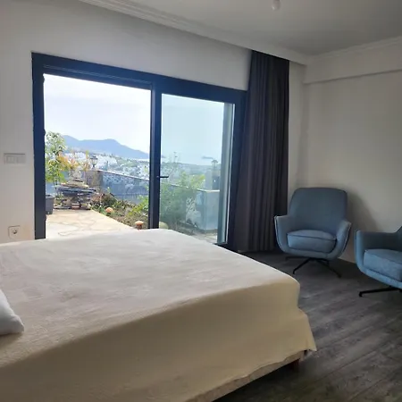 Tranquil Seaview With Private Pool In 博德鲁姆