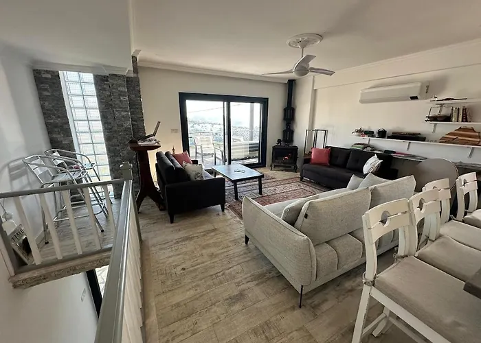 Tranquil Seaview With Private Pool In 公寓 博德鲁姆